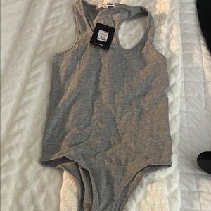 Fashion Nova Heather Gray Tank Bodysuit
